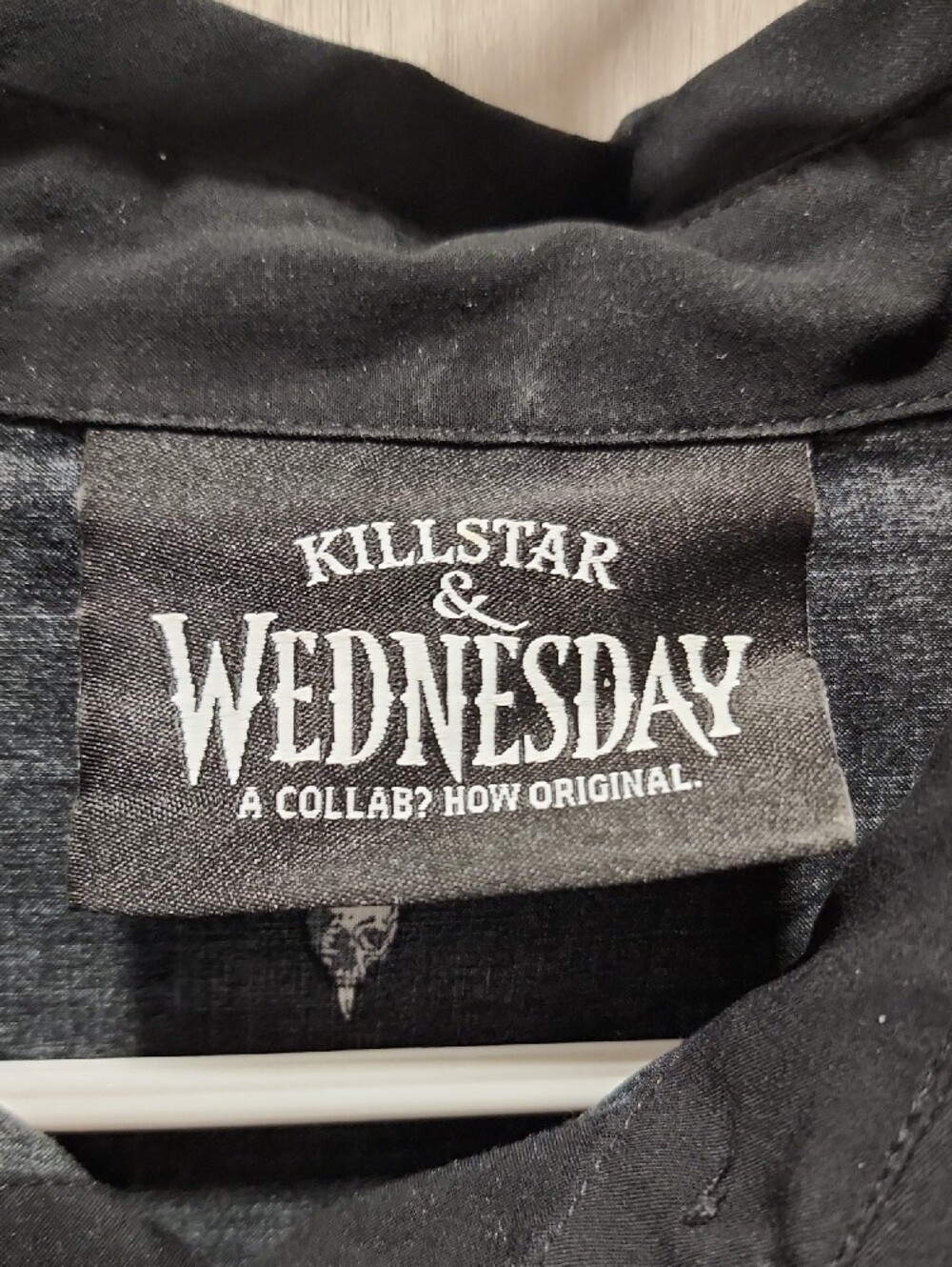 Killstar x Wednesday Black Skull Print Button-Up Blouse | Goth Alternative - 3xl - Picture 2 of 8